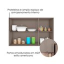 Ver imagem 5 de Armario Aereo 120 Cm 3 Portas Unna Gris Poliman