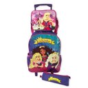 Ver imagem 2 de Mochila Infantil Escolar Kit com Bolsa Lancheira e Estojo para Criança Estudar Princesas Roxa