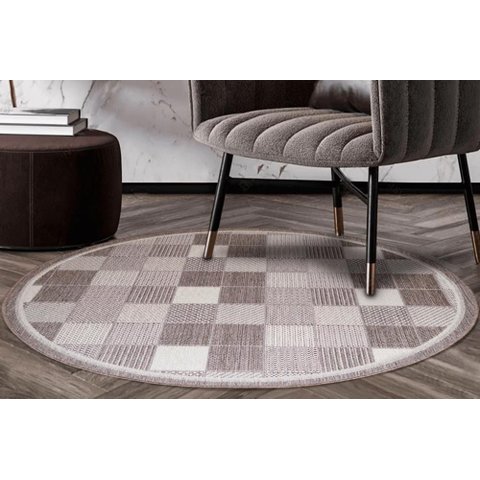 Tapete Redondo Natural Look Tabuleiro-a 150 cm