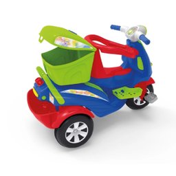 Triciclo Passeio ou Pedal Infantil Com Bau Moto Uno 1035 - 4