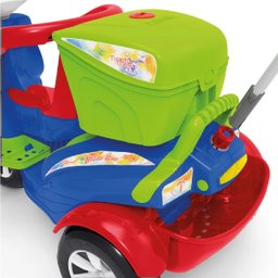 Triciclo Passeio ou Pedal Infantil Com Bau Moto Uno 1035 - 5