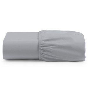 Lençol Unique Avulso de Baixo King com Elástico Micro Percal 400 Fios - Cinza