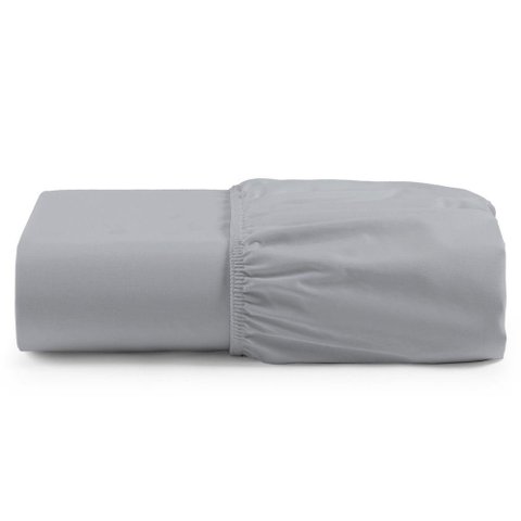 Lençol Unique Avulso de Baixo King com Elástico Micro Percal 400 Fios - Cinza