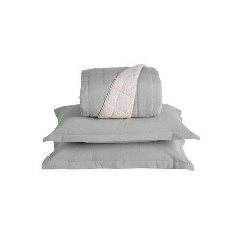 Kit Cobre Leito Matelado Dupla Face Sherpa de Carneiro 3 Peças Casal 80% Algodão - 20% Poliéster