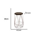 Ver imagem 2 de Banqueta Rubi Bronze Linho Marrocos Metal Móveis