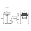 Ver imagem 4 de Kit Escolar Individual Mesa e Cadeira Juvenil/adulto Cor Amarelo