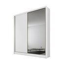 Ver imagem 1 de Guarda Roupa Solteiro com Espelho Mdf 3 Gavetas - Toledo-branco - Móveis Novo Horizonte