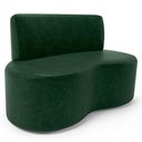 Ver imagem 1 de Sofá 2 Lugares 140cm Orgânico para Sala de Estar Living Larissa L02 Couríssimo Verde - Lyam Decor