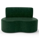 Ver imagem 5 de Sofá 2 Lugares 140cm Orgânico para Sala de Estar Living Larissa L02 Couríssimo Verde - Lyam Decor