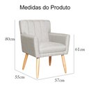 Ver imagem 6 de Poltrona Decorativa Cecília Linho Cores - DS Estofados - Bege