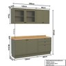 Cozinha Compacta 4 Peças 6 Portas 3 Gavetas com Tampo Sevilha - 3