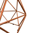 Ver imagem 2 de Puff Banco Decorativo Aramado Hexagonal Base Eiffel Bronze Suede Vermelho - Desk Design