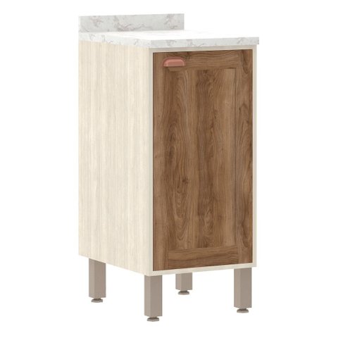 Balcão de Cozinha com Tampo 40cm 1 Porta de Abrir 1 Prateleira Sofia Luciane Móveis