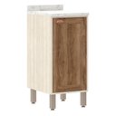 Ver imagem 1 de Balcão de Cozinha com Tampo 40cm 1 Porta de Abrir 1 Prateleira Sofia Luciane Móveis