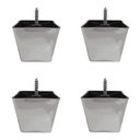 Ver imagem 1 de Kit 4 Pés para Sofa Rack Estofados Modelo Cadency Cromado Trapézio Alt 6 Cm