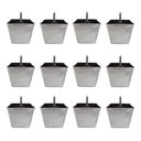 Ver imagem 6 de Kit 4 Pés para Sofa Rack Estofados Modelo Cadency Cromado Trapézio Alt 6 Cm