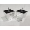 Kit 4 Pés para Sofa Rack Estofados Modelo Cadency Cromado Trapézio Alt 6 Cm - 4