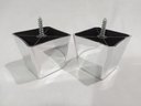 Ver imagem 4 de Kit 4 Pés para Sofa Rack Estofados Modelo Cadency Cromado Trapézio Alt 6 Cm