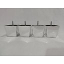 Ver imagem 5 de Kit 4 Pés para Sofa Rack Estofados Modelo Cadency Cromado Trapézio Alt 6 Cm