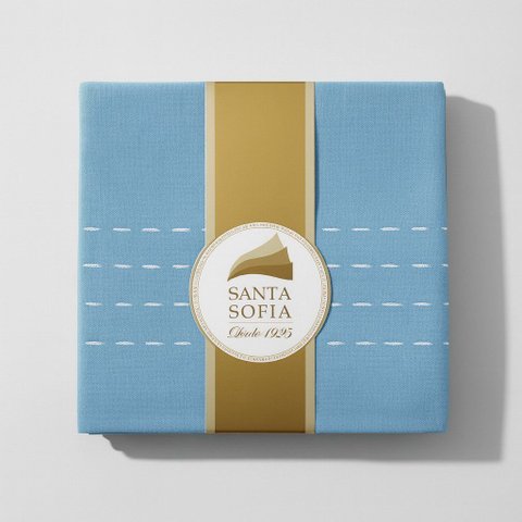 Toalha de Mesa Viena 10 Lugares Algodão 1,40 x 3,00 m Azul Santa Sofia