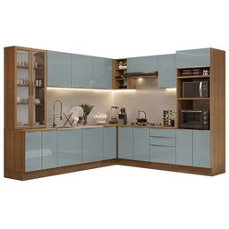 Armário de Cozinha Completa 566cm Rustic/cinza Lux Madesa 01 - 3
