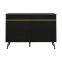 Ver imagem 4 de Balcão de Cozinha Gabinete Pia 120cm com 2 Portas Retrô Florença Multimóveis MP2445 Preto