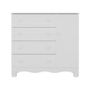 Ver imagem 7 de Cômoda Infantil 95cm 1 Porta e 4 Gavetas Dengo Multimóveis Mp4439 Branco
