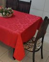 Ver imagem 1 de Toalha Mesa Quadrada Jacquard 4 Lugares 140x140cm - Vermelha