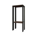 Ver imagem 1 de Mesa Alta Mesa de Canto Mesa de Apoio Mesa de Bebedouro Mesa Lateral Preto com Amadeirado Escuro