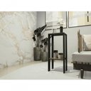 Ver imagem 2 de Mesa Alta Mesa de Canto Mesa de Apoio Mesa de Bebedouro Mesa Lateral Preto com Amadeirado Escuro