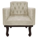 Ver imagem 3 de Kit Diva Recamier Diana 160cm Lado Esquerdo e 02 Poltronas Classic Linho Bege