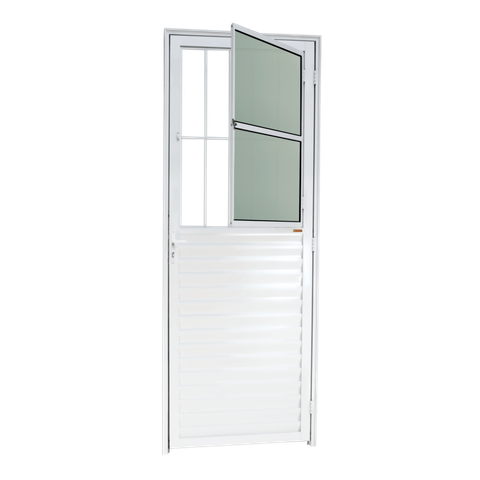 Porta de Sala Alumínio 80 e.L25 V.Boreal Branco Brimak