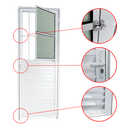 Ver imagem 2 de Porta de Sala Alumínio 80 e.L25 V.Boreal Branco Brimak