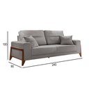 Ver imagem 3 de Sofá 4 Lugares Living Linho M-130 Martins Cinza