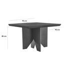 Ver imagem 3 de Conjunto: Mesa Sala Jantar Nevada Curvo 90cm + 4 Cadeiras Pietá Madeira Maciça Naturale -