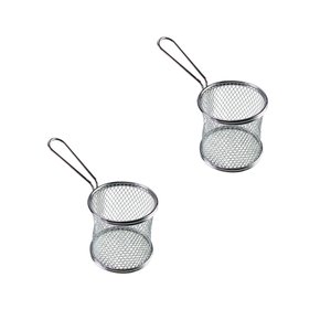 Kit 2 Cesta para Servir Porções Batata Frita Frango Salgados Hamburgueria Festa
