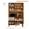 Bancada Cozinha Multiuso Modulado Guarda Louça 3 Porta Mel - 4