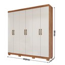 Ver imagem 4 de Guarda Roupa Flex 6 Portas 3 Gavetas Espelho Interior Maya Panan