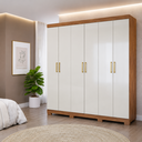 Ver imagem 1 de Guarda Roupa Flex 6 Portas 3 Gavetas Espelho Interior Maya Panan