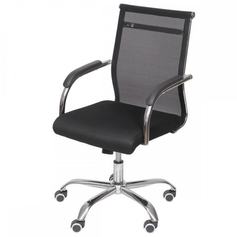 Cadeira para Escritório Office Roma Baixa Preto - Or Design