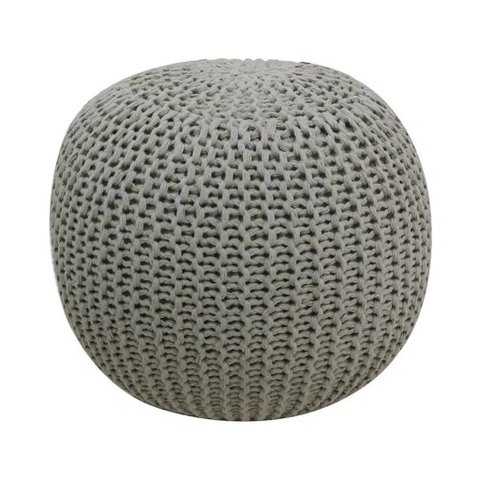 Puff de Tricô 100% Algodão 35x40cm Amit Bege