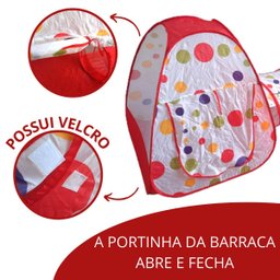 Barraca Infantil Cabana Grande Tenda com Piscina 50 Bolinhas Toca 3 em 1 Importway Bw158 Bw158/bw069 - 6