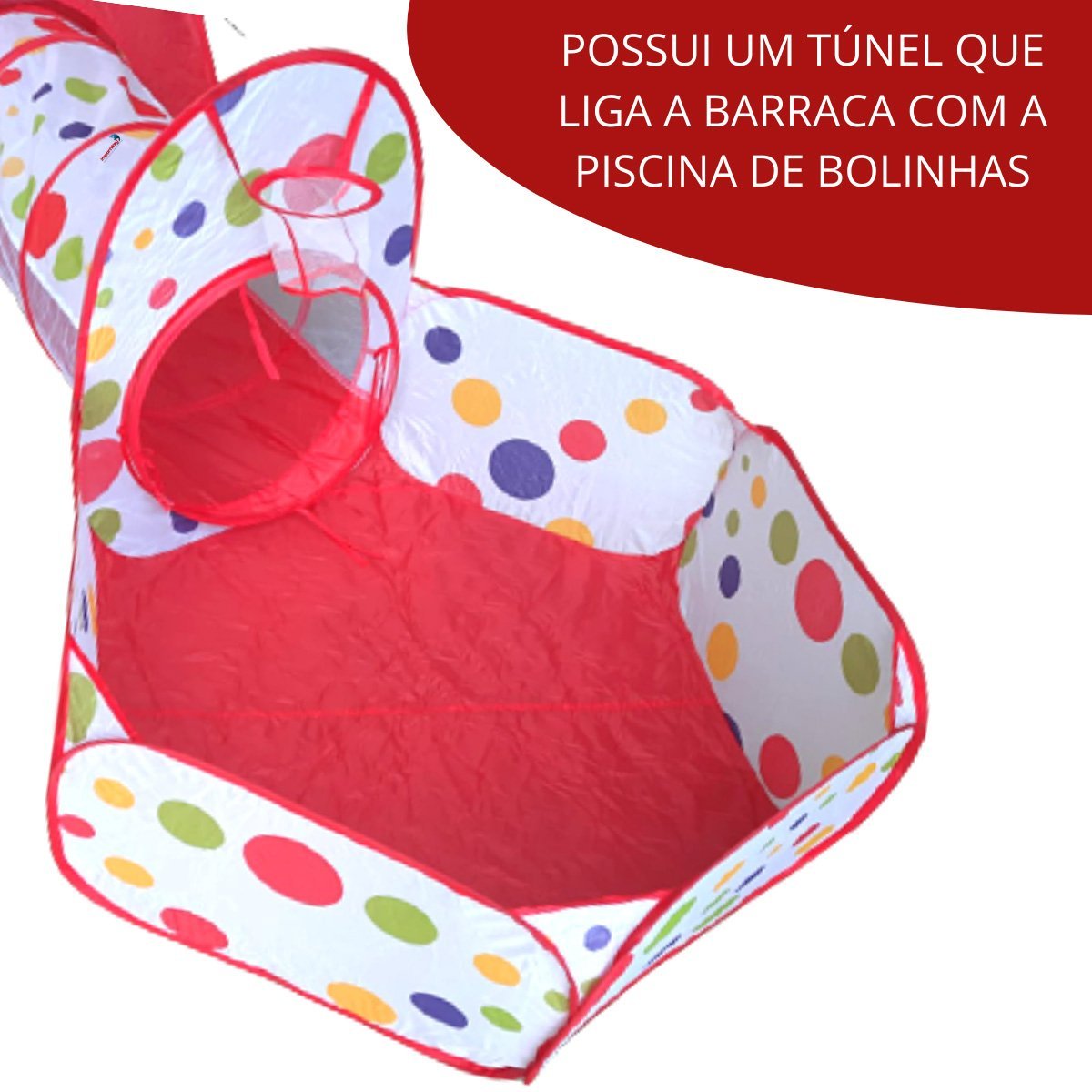 Barraca Infantil Cabana Grande Tenda com Piscina 50 Bolinhas Toca 3 em 1 Importway Bw158 Bw158/bw069 - 5
