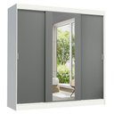 Ver imagem 3 de Guarda-roupa Casal Madesa Reno 3 Portas de Correr com Espelho
