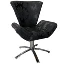 Ver imagem 3 de Kit Duas Poltronas Giratória Elegance Jacquard:preto