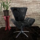 Ver imagem 4 de Kit Duas Poltronas Giratória Elegance Jacquard:preto