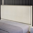 Ver imagem 2 de Cabeceira Cama Box Casal com Tachas 140 Cm Vicenza L02 Linho Champagne - Lyam Decor