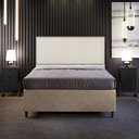Ver imagem 3 de Cabeceira Cama Box Casal com Tachas 140 Cm Vicenza L02 Linho Champagne - Lyam Decor