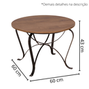 Ver imagem 7 de Conjunto 4 Cadeiras Estofada Floridas e Mesa De Centro com Tampo em Madeira PP