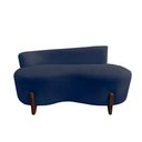 Ver imagem 3 de Namoradeira Sofá Feijão Lounge Orgânica Veludo Azul Marinho